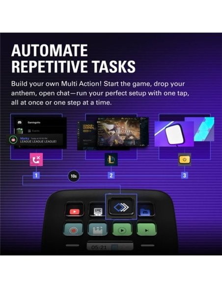 Elgato Stream Deck Neo Controlador con 8 Teclas LCD Personalizables Negro