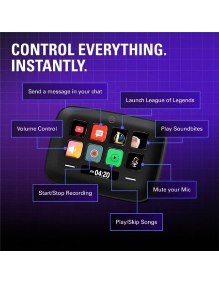 Elgato Stream Deck Neo Controlador con 8 Teclas LCD Personalizables Negro