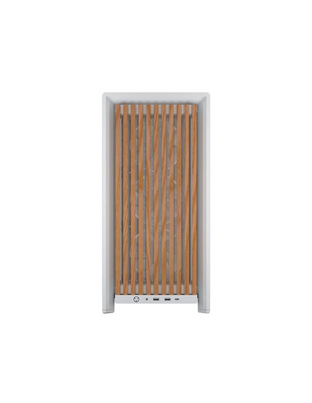 Corsair FRAME 4000D WOOD RS Caja PC Semitorre Modular ATX Panel Madera Nogal Blanco