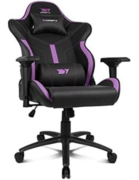 Drift DR350 Silla Gaming PU Reposabrazos 4D 150kg Púrpura