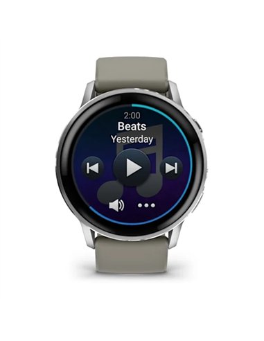 Garmin Venu 4 Smartwatch GPS 45mm AMOLED 5ATM Pulsómetro SpO2 Plata con Correa Gris