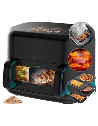 Cecotec Cecofry&grill Smokin'prime 11000 Freidora de Aire 11L 2800W con Ahumador Integrado