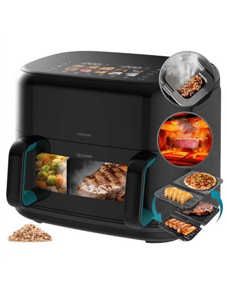 Cecotec Cecofry&grill Smokin'prime 11000 Freidora de Aire 11L 2800W con Ahumador Integrado
