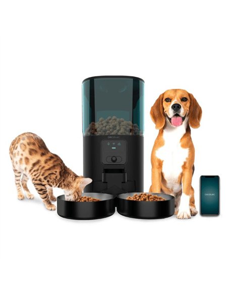 Cecotec Pumba 8600 Double Meal Vision Comedero Automático para Mascotas 5L con Cámara