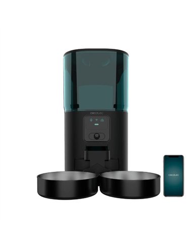 Cecotec Pumba 8600 Double Meal Vision Comedero Automático para Mascotas 5L con Cámara