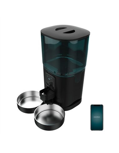 Cecotec Pumba 8600 Double Meal Vision Comedero Automático para Mascotas 5L con Cámara