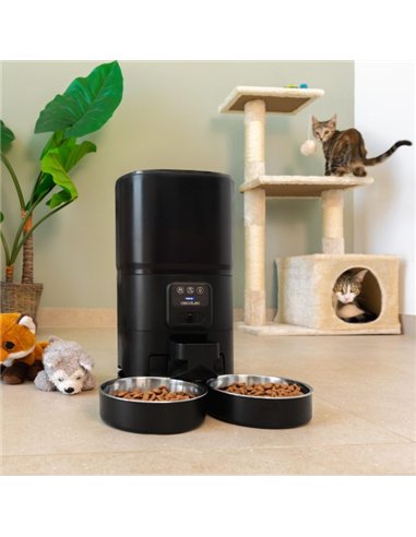 Cecotec Pumba 8600 Double Meal Vision Comedero Automático para Mascotas 5L con Cámara