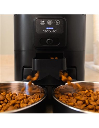 Cecotec Pumba 8600 Double Meal Vision Comedero Automático para Mascotas 5L con Cámara