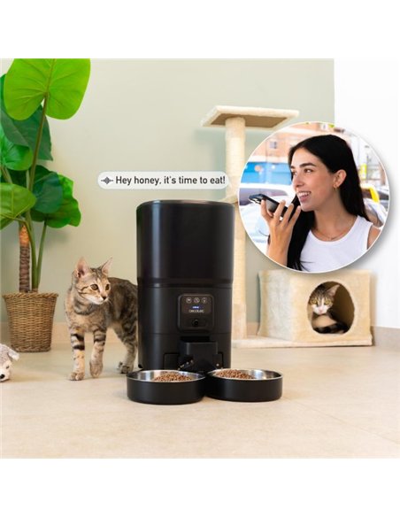 Cecotec Pumba 8600 Double Meal Vision Comedero Automático para Mascotas 5L con Cámara