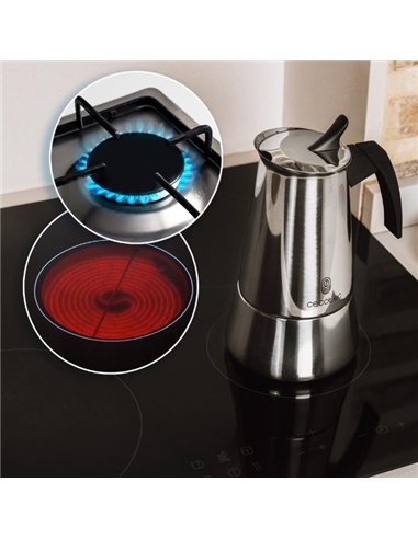 Cecotec Piccolina 200 Cafetera Italiana 2 Tazas 200ml Aluminio