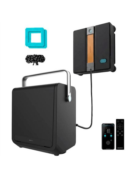 Cecotec Conga Windroid W100 Station Robot Limpiacristales con Estación de Autovaciado Blanco