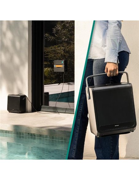 Cecotec Conga Windroid W100 Station Robot Limpiacristales con Estación de Autovaciado Blanco