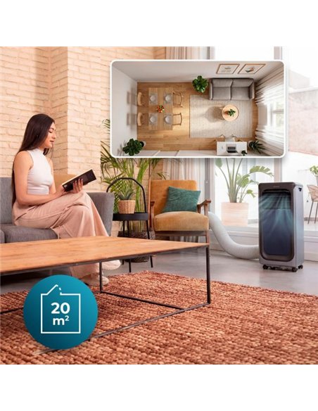 Cecotec ForceClima 7900 SmartTouch Aire Acondicionado Portátil 7000 BTU Wi-Fi Blanco