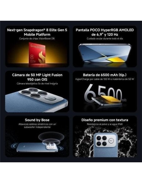 POCO F8 Ultra 16/512GB 5G Denim Blue Smartphone
