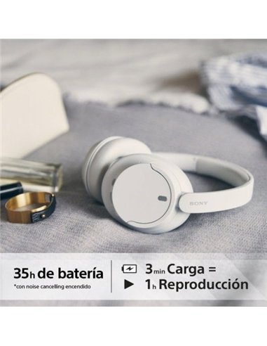Sony WH-CH720NW Auriculares Bluetooth con Cancelación de Ruido Blancos
