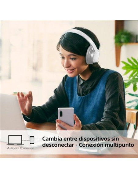 Sony WH-CH720NW Auriculares Bluetooth con Cancelación de Ruido Blancos