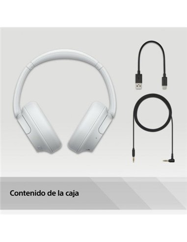 Sony WH-CH720NW Auriculares Bluetooth con Cancelación de Ruido Blancos