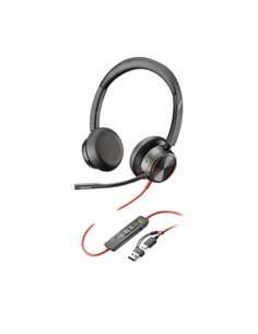 Poly Blackwire 8225 Auriculares USB-C/A con Micrófono Estéreo Negros