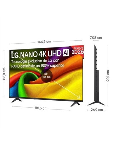 LG 65NU850B6LA 65" LED NanoCell 4K Ultra HD Webos AI Televisor