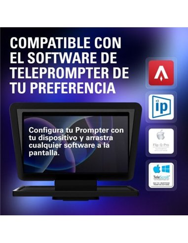 Elgato Prompter XL Teleprompter para Monitores 12"-15" Negro