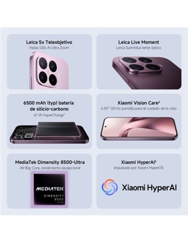 Xiaomi 17T 12/512GB 5G Violeta Smartphone