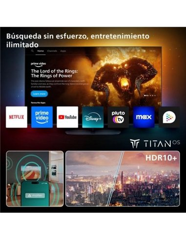 Philips 50PUS7810 50" QLED Ultra HD 4K Smart TV Titan OS Dolby Atmos Televisor