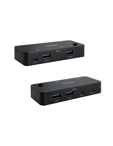 Nanocable Switch Conmutador USB 3.0 2xUSB-A + 2xUSB-C