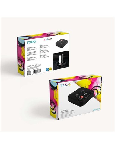 TooQ TQDS-201B Docking Station USB-C 3.2 Gen 2 2xM.2 NGFF/NVMe 10Gbps RAID Negro