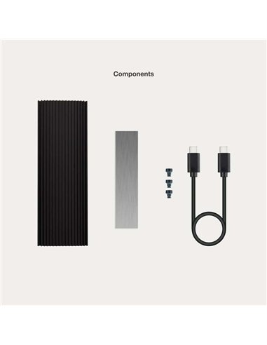 TooQ TQE-2230B Caja Externa SSD M.2 NVMe PCIe USB-C 3.1 Gen 2 10Gbps hasta 8TB Negro
