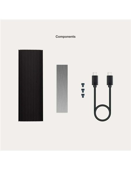 TooQ TQE-2230B Caja Externa SSD M.2 NVMe PCIe USB-C 3.1 Gen 2 10Gbps hasta 8TB Negro