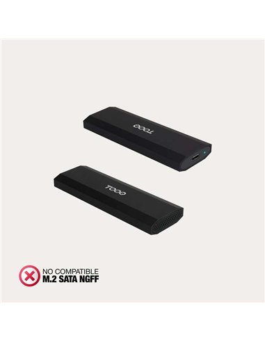 TooQ TQE-2231B Caja Externa SSD M.2 NVMe PCIe USB-C 3.2 Gen 2 10Gbps hasta 8TB Negro