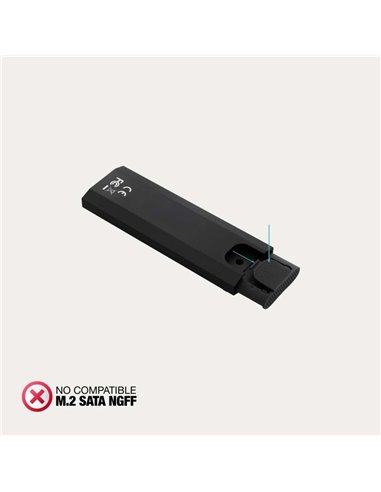TooQ TQE-2231B Caja Externa SSD M.2 NVMe PCIe USB-C 3.2 Gen 2 10Gbps hasta 8TB Negro