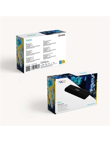 TooQ TQE-2231B Caja Externa SSD M.2 NVMe PCIe USB-C 3.2 Gen 2 10Gbps hasta 8TB Negro