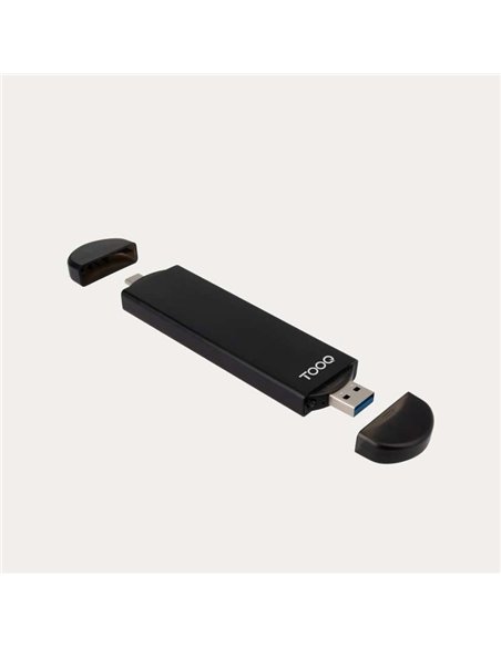 TooQ TQE-2240B Caja Externa SSD M.2 SATA NGFF/NVMe PCIe USB-C 3.2 Gen 2 10Gbps Negro