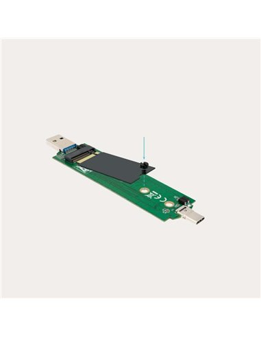 TooQ TQE-2240B Caja Externa SSD M.2 SATA NGFF/NVMe PCIe USB-C 3.2 Gen 2 10Gbps Negro