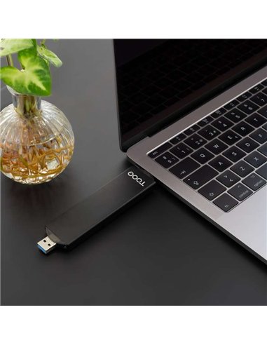 TooQ TQE-2240B Caja Externa SSD M.2 SATA NGFF/NVMe PCIe USB-C 3.2 Gen 2 10Gbps Negro