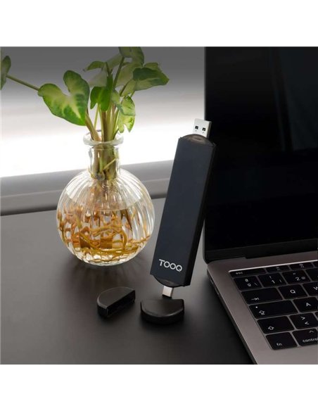 TooQ TQE-2240B Caja Externa SSD M.2 SATA NGFF/NVMe PCIe USB-C 3.2 Gen 2 10Gbps Negro