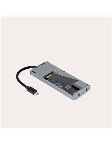 TooQ TQE-2241G Caja Externa SSD M.2 NVMe PCIe USB-C 3.2 Gen 2 10Gbps Gris