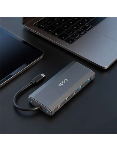 TooQ TQE-2241G Caja Externa SSD M.2 NVMe PCIe USB-C 3.2 Gen 2 10Gbps Gris