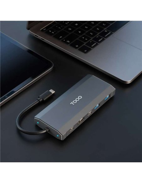 TooQ TQE-2241G Caja Externa SSD M.2 NVMe PCIe USB-C 3.2 Gen 2 10Gbps Gris