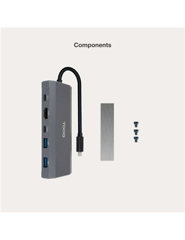 TooQ TQE-2241G Caja Externa SSD M.2 NVMe PCIe USB-C 3.2 Gen 2 10Gbps Gris