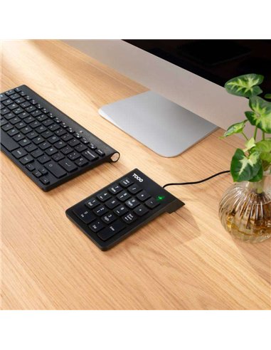 TooQ TQK-2001-B Teclado Numérico USB-A 19 Teclas Negro