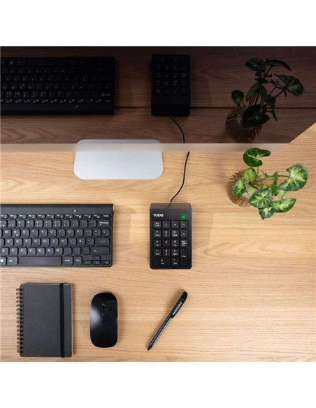 TooQ TQK-2001-B Teclado Numérico USB-A 19 Teclas Negro