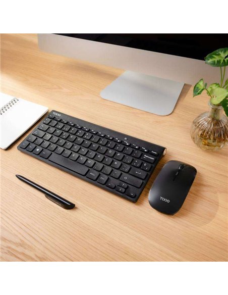 TooQ TQKMW-3101-B Kit Teclado y Ratón Inalámbrico 2.4GHz USB Negro