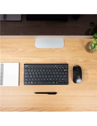 TooQ TQKMW-3101-B Kit Teclado y Ratón Inalámbrico 2.4GHz USB Negro