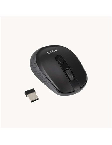 TooQ TQMW-1101-B Ratón Inalámbrico 2.4GHz 1600 DPI Negro