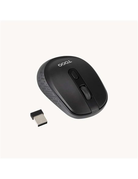 TooQ TQMW-1101-B Ratón Inalámbrico 2.4GHz 1600 DPI Negro