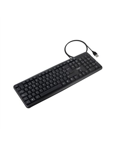 TooQ TQK-2002-B Teclado de Membrana USB 104 Teclas Negro