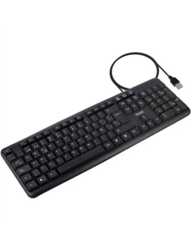 TooQ TQK-2002-B Teclado de Membrana USB 104 Teclas Negro