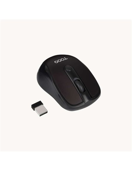 TooQ TQMW-1103-B Ratón Inalámbrico 2.4GHz 1600 DPI Negro